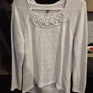 Aerie White Textured Women's Hoodie